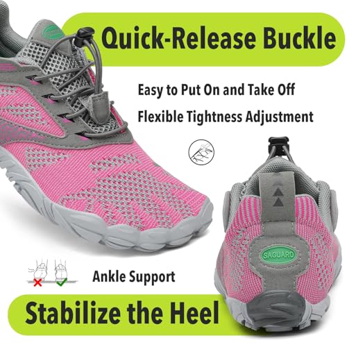 Image of SAGUARO Womens Mens Barefoot Shoes Minimalist Trail Runner Wide Toe Box Zero Drop Outdoor Cross Training Shoe
