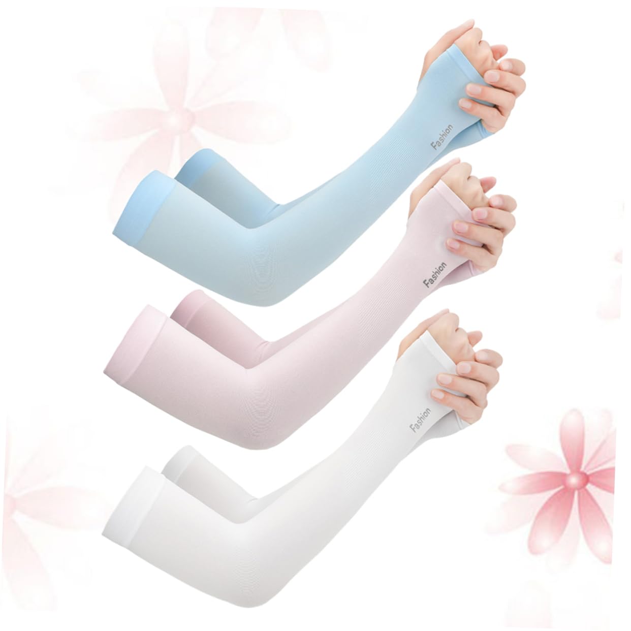 BIUDECO Men's Sun Sleeves 3 Pair Cooling Arm Guards Uv Sun Protection Sleeves Skid-resistant Design