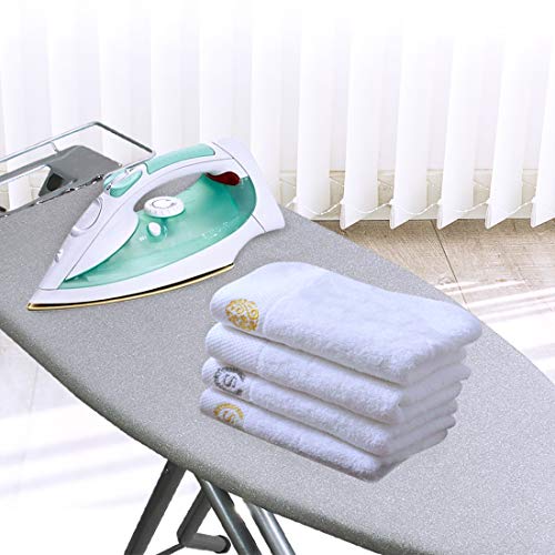 Extra-Wide Ironing Board Cover And Pad Replacement With Scorch And Stain Resistant Thick Padding And Elasticized Edge 18" X 49" Ironing Board Covers 4 Fasteners And 1 Protective Scorch Mesh Cloth #TOP5