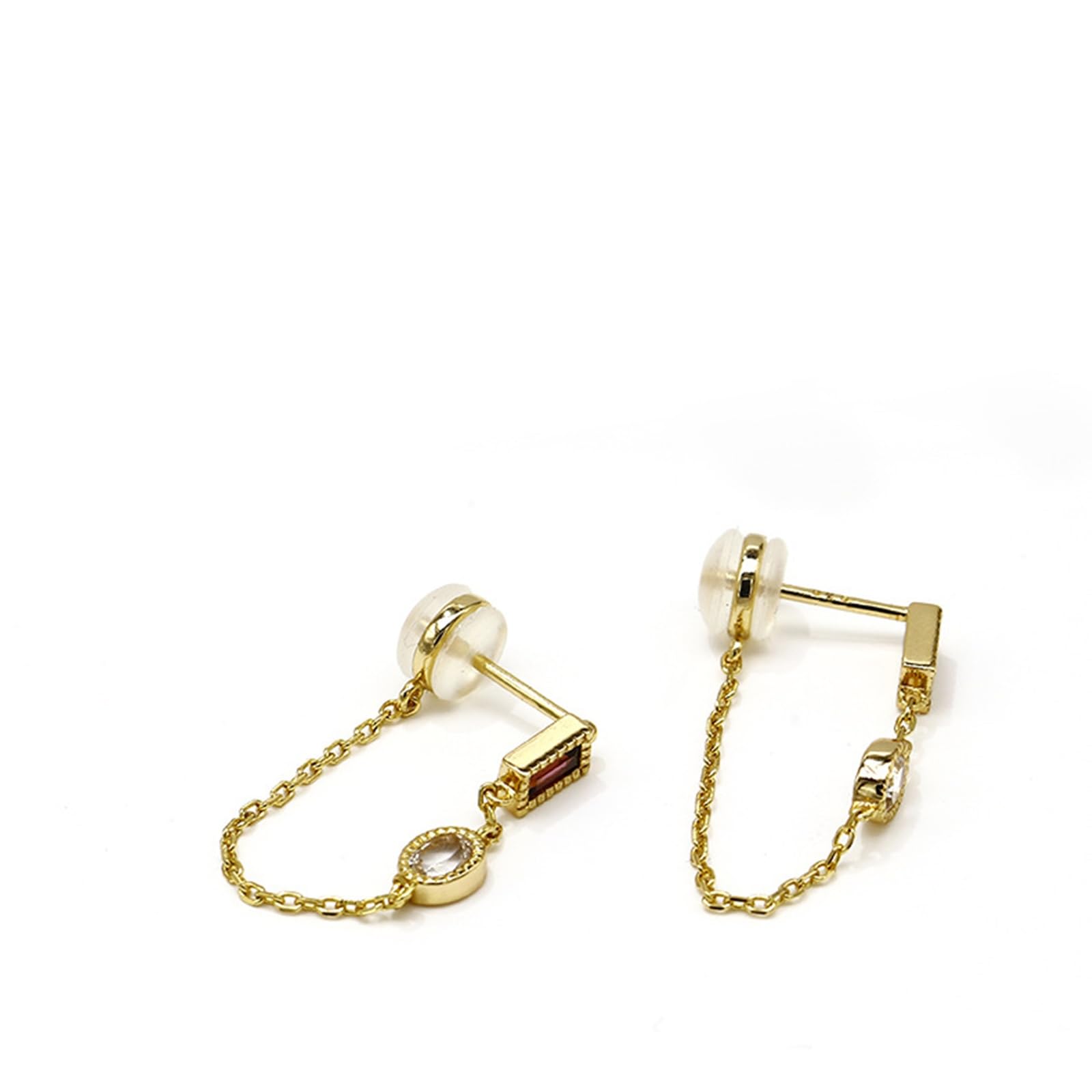 Pendientes vintage para mujer, diseño de granate y topacio