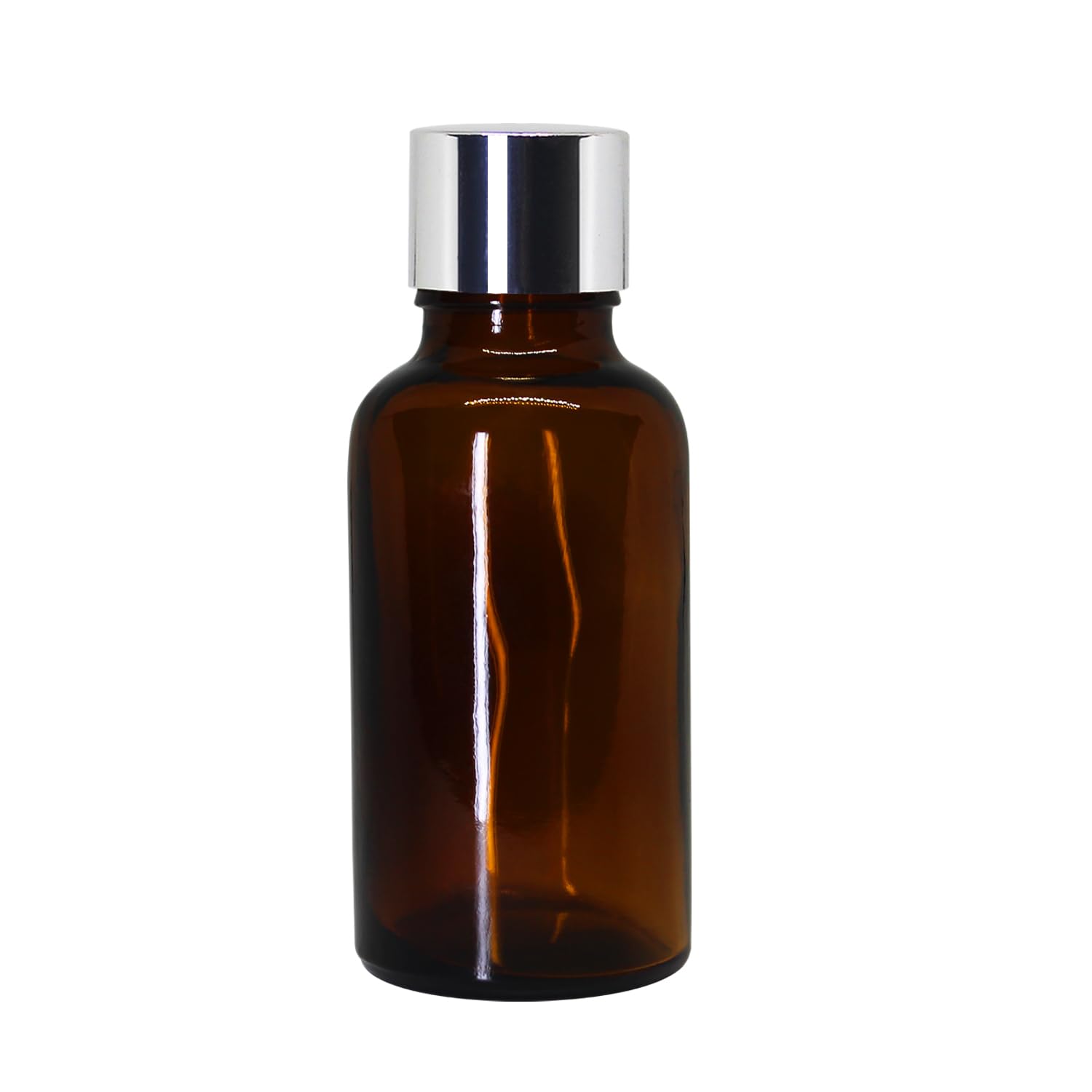 nsb herbals 30 Ml Amber Round Empty Glass Bottle + Silver Seal Cap + Safety Plug Refillable, Reusable, Leak Proof For Essential Oils, Blends, Perfumes & Face Oil (24)-image-35
