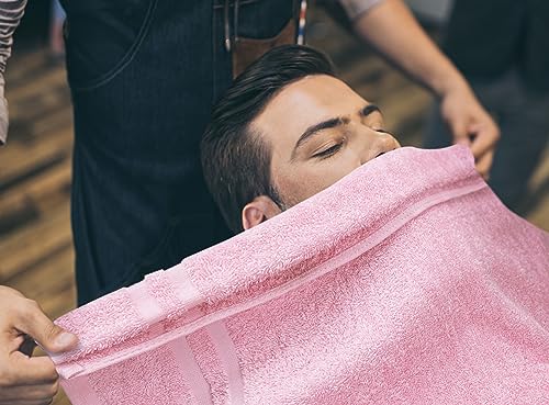 Image of Utopia Towels Cotton Bleach Proof Salon Towel 16 by 27 inches, Bleach Safe 100% Cotton Hand Towel for Gym, 12 Pack, Pink