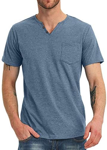 NITAGUT Mens Casual Slim Fit Basic Tops 