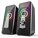 Produktbild PC Lautsprecher mit 2.0 Kanal System 10 W Bluetooth Gaming Lautsprecher mit 3 LED Lichtmodi für Laptops, Mobiltelefon, Desktops, Tablets