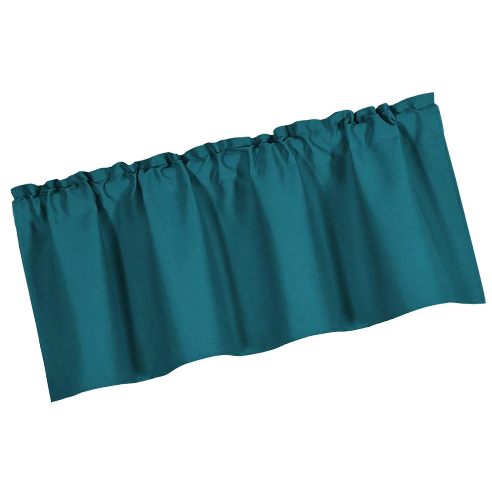 carotoe Blackouts Short Curtain Rod Pocket Top Light Filtering Valance for Bedroom Living Room Enhances Home Decors Privacy Bedroom Window Coverings