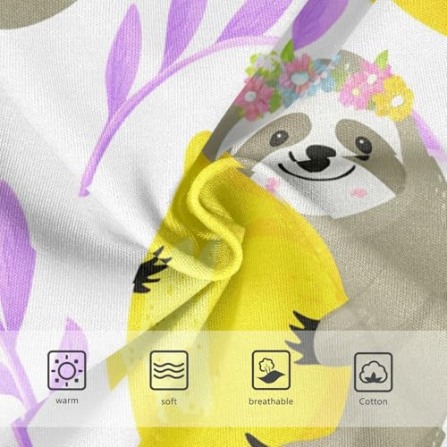 Toddler Underwear Custom 2t Cotton Cute Panties Girl Cartoon Undies Kids Briefs Cute Sloths Flower Yellow Lemons3