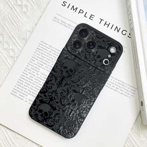 KANGHAR Designed for iPhone 17 Pro Max Case, Goth Aesthetic Skull Cross Design for Women Girls Men, Full Camera Protection Slim Fit Soft TPU Shockproof Protective Cover, Black by KANGHAR - Used condition - Image 4