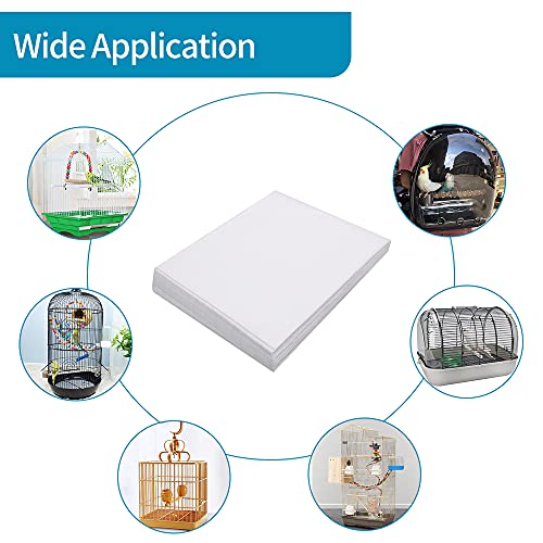 Ruby.q Bird Cage Liner Papers, 100/200 Sheets Non-Woven Bird Cage Liners, Precut Absorbent Bird Cage Paper Liners Pet Animal Cages Cushion For Bird Parrot #TOP6