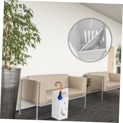 Porte-parapluie stable PVC blanc pour éviter les sols mouillés - 2