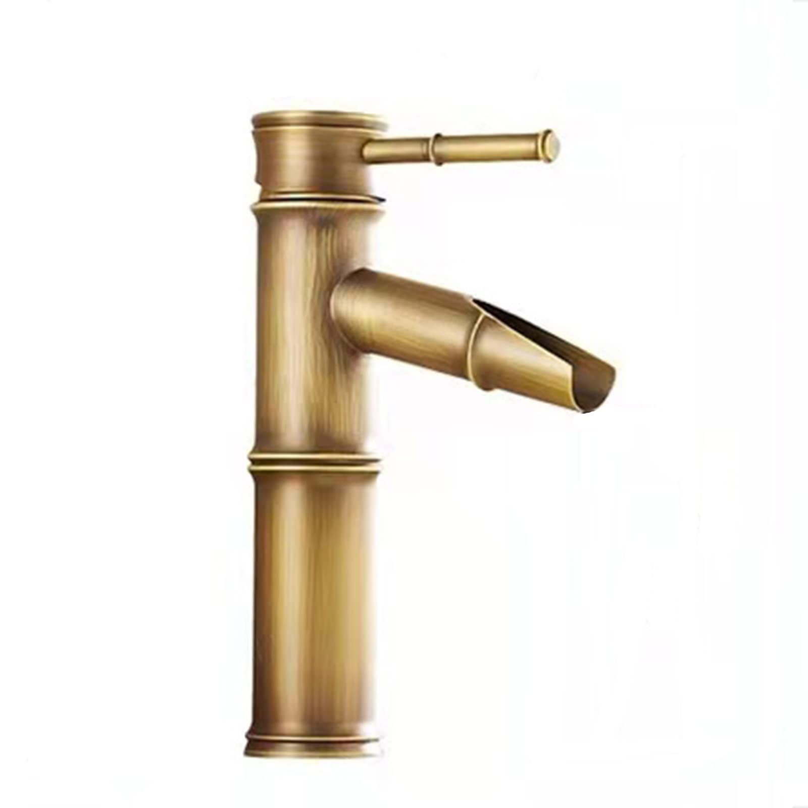 Robinet de salle de bain cascade monotrou pour créer une ambiance spa rétro chez soi