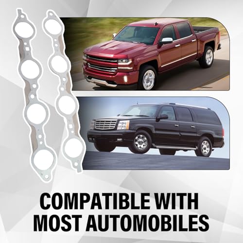 Image of LS MLS Exhaust Manifold Header Gasket Bolts Kit Compatible with Chevy Silverado Camaro Caprice Corvette Tahoe GMC Sierra CTS Escalade LS1 LS2 LS3 LS6 LQ4 LQ9 LM7 4.8L 5.3L 5.7L 6.0L 6.2L OEM# 12617944