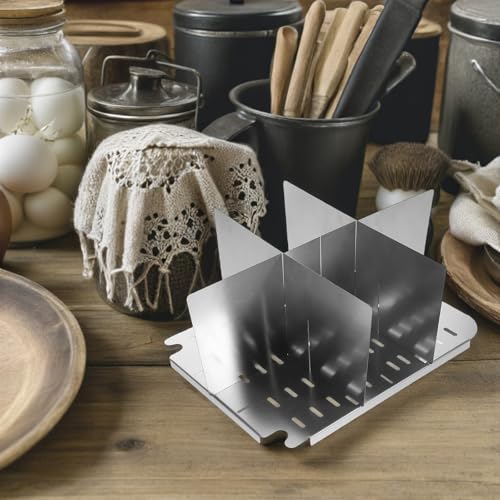 Divisor de olla multi-compartimento de acero inoxidable con 6 secciones para recetas variadas 8