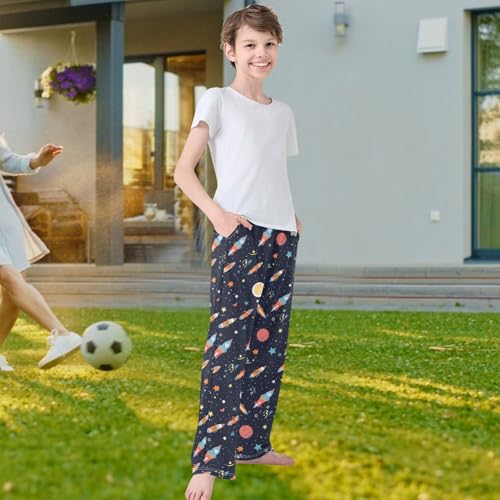 visesunny Boys' Pants Rocket Space Star Jogger Pants Elastic Waist Long Bottoms Trousers with Pockets4