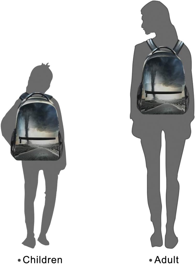 Blueangle Black Tornado Backpack Bookbags Laptop Backpack for Boys Girls Teens, College Backpack Water Resistant Travel Bookbag