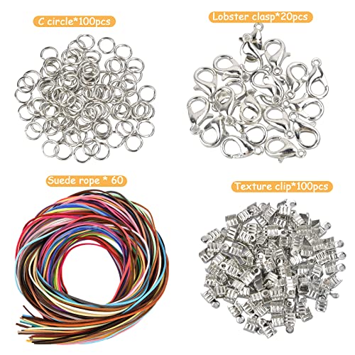 280Pcs Set di Corda in Pelle 3mm Corda di Cuoio