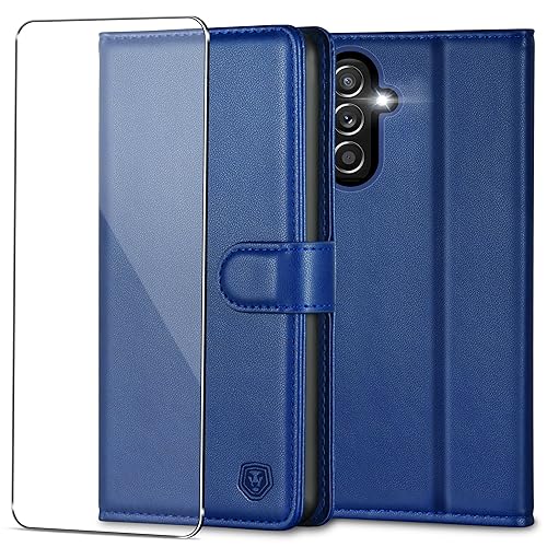 Coque Samsung Galaxy A54 5G Etui Protection Portefeuille Verre Trempé