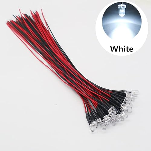 Miniatura 4 de 20 unidslote DC12V F5mm 7.9 in redondo precableado agua claro LED lámpara bombilla pre-cableado emisor diodos para bricolaje decoración del hogar