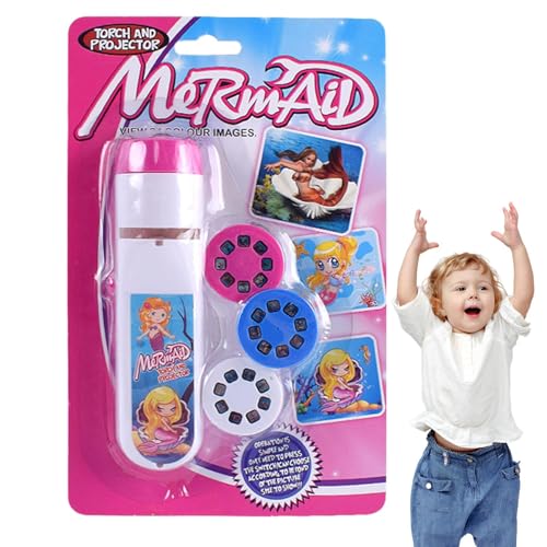 子供用投影懐中電灯、スライドプロジェクタートーチ、ディスク3枚付き、画像24枚 - ライトプロジェクター、子供用プロジェクタートーチ、ストーリープロジェクター、男の子、女の子用クリスマスストッキングフィラー