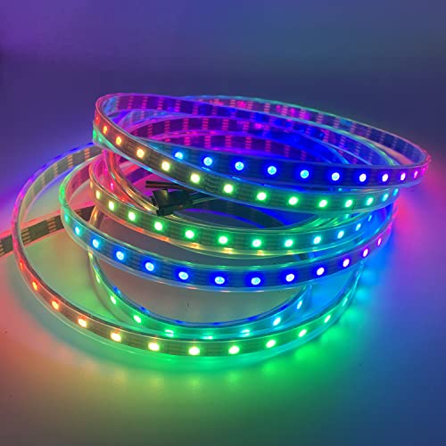 Image of DC 5V WS2813 Led Strip Light Dual Signal Individually Addressable 5m 30 LEDs WS2812B Updated Black White PCB (White PCB IP67, 5M 60LED /M)