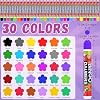 Crtiin 30 Pack Assorted Colors Set of Bingo Daubers Dot Markers Bulk Supplies in 30 Colors Art Markers Paint Craft Ideal for Art and Crafts Painting Supplies Drawing Coloring Party Favors #1