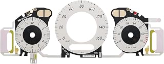 BENET Gauge Face Overlay with EL Cold Light Instrument Panel Replacement for Mercedes W211 W209 C219 160MPH White