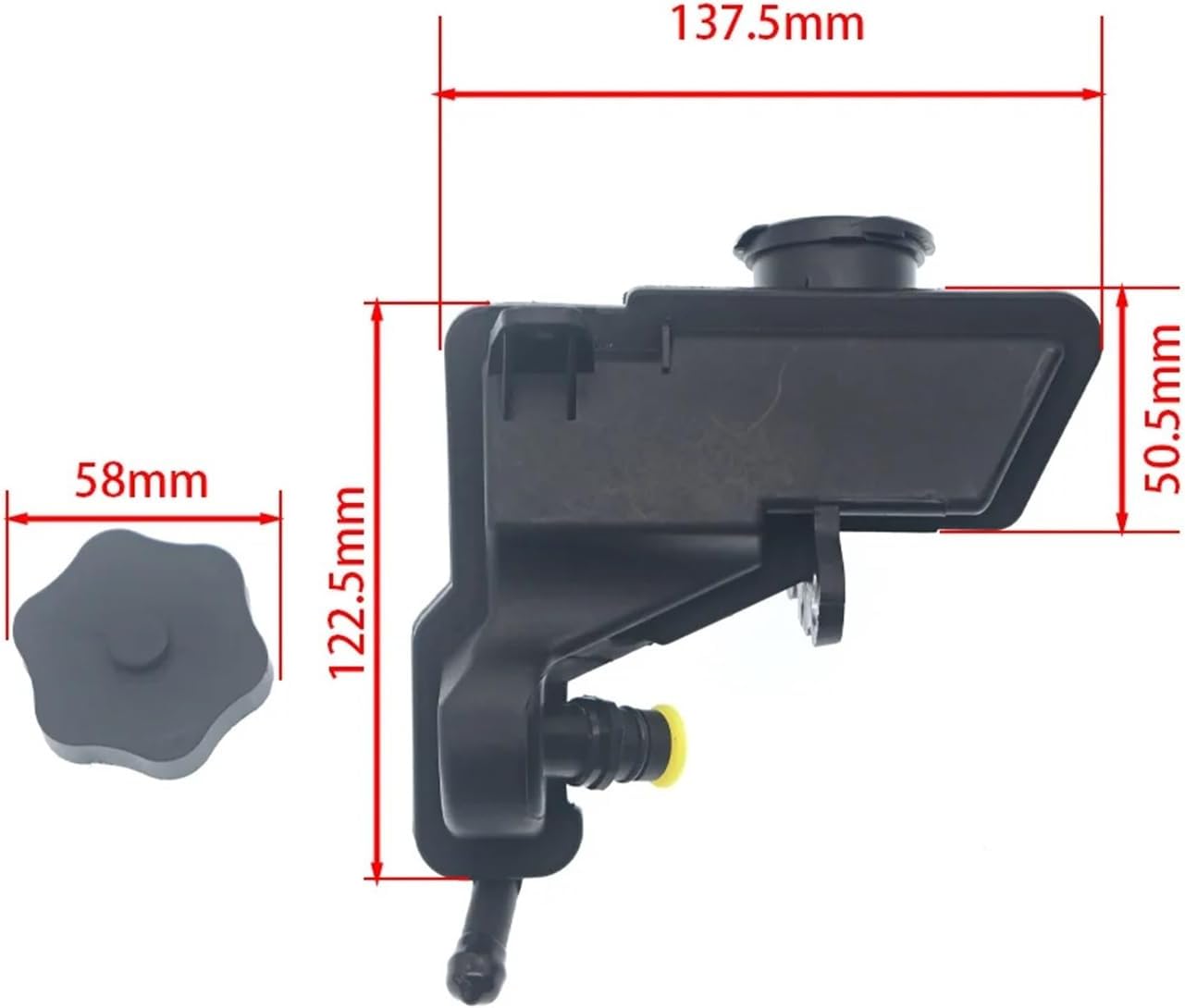 Power Steering Oil Reservoir Tank Bottle Cap，Compatible With Ford Focus 2006-2011 Fits Transit Connect 2010 2011 9S4Z3E764A 6S4Z3E764B