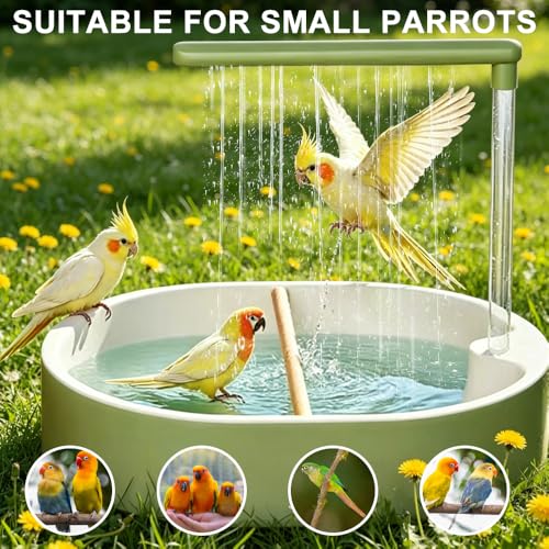 Douche pour oiseaux USB 32x28 cm avec circulation d'eau de pluie - 8