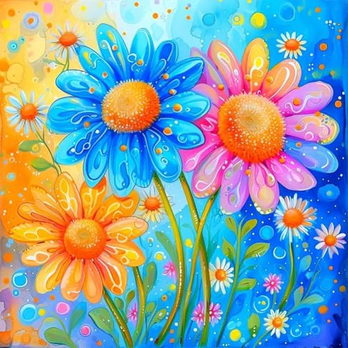 Acudotr Flower Diamond Painting Kits for Adults, 5D DIY Diamond Art Kits for Beginners, Full Drill...