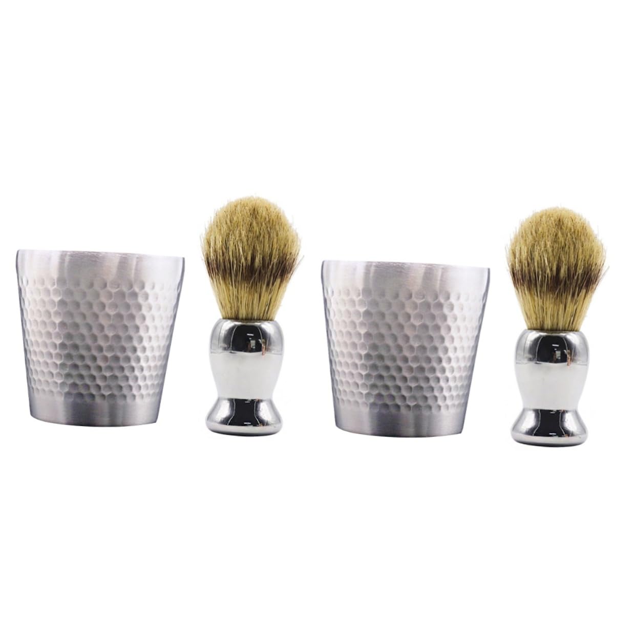 Beavorty 2ensembles Rasage Pour Hommes Kit De Blaireau Poils Doux Et Bol Inoxydable Parfait Pour Rasage Précis Et Confortable