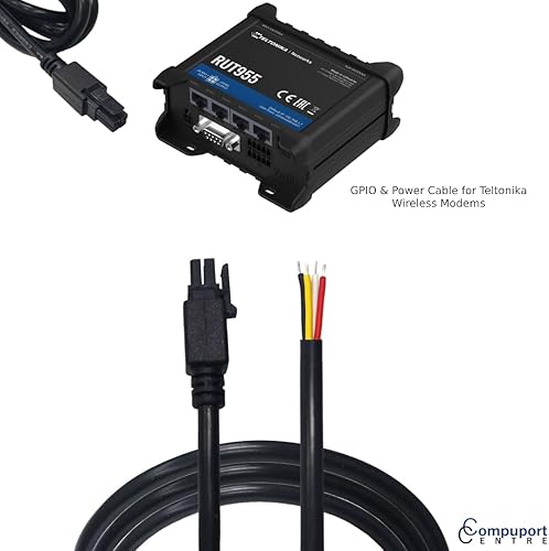 Miniatura 5 de CompuPort - Cable de alimentación de 4 pines Molex DC GPIO AWG24 blindado y soldado, compatible con microhard, Cradlepoint, Teltonika, Sierra