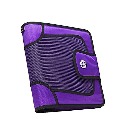 Case-it Open Tab Velcro Closure 2-Inch Binder with Tab File, Purple, S-816-PUR