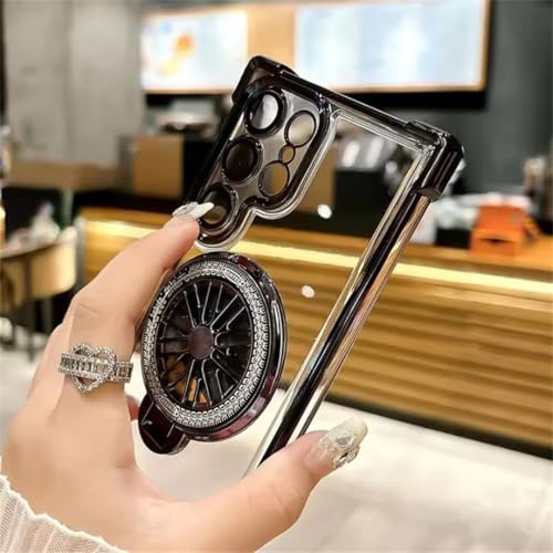 Coque Samsung S25 avec support gyroscopique et protection airbag
