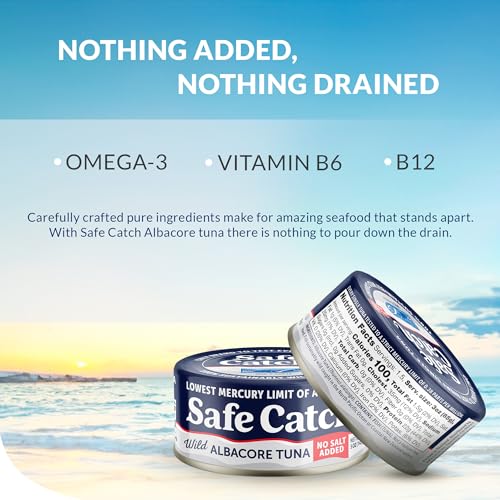 Safe Catch - Wild Albacore Tuna Canned No Salt Added 5 Oz.