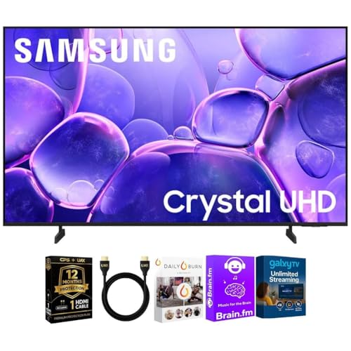 Samsung 43 Inch Class U8000F Series Crystal 4K UHD Smart TV 2025 HDR Tizen OS with HDMI Cable...