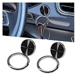 UHANBUT Sunglass Holder for Car Dash, Metal Auto Dashboard Eyeglass Holder Hook, Universal Vehicle Interior Hanger Accessories for Car, Home, Boat, RV, Truck, Office, Phone (Black, 2PCS)