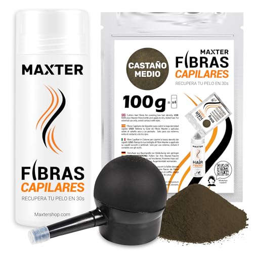 Poudre Cheveux Homme et Femme Maxter Châtain Moyen pour retrouver confiance