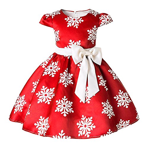 Baby Girls Princess Dress Christmas Pageant Party Wedding Tutu Short Graduation Striped Snowflake Dance Gown2