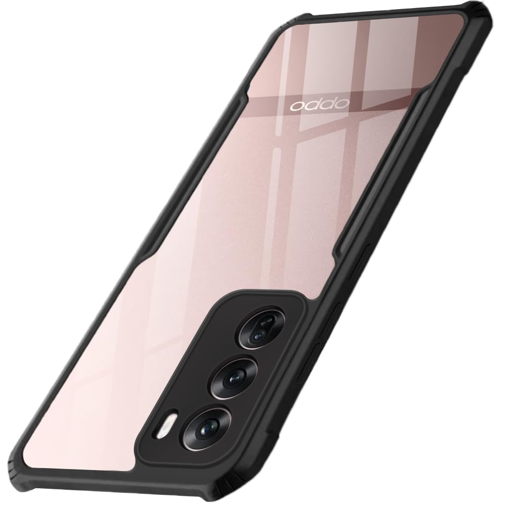 TheGiftKart Shockproof Crystal Clear Back Cover Case for Oppo Reno 12 Pro 5G | 360 Degree Protection | Protective Design | Transparent Back Cover Case for Oppo Reno 12 Pro 5G (PC & TPU, Black Bumper) (B0D98FPHCY) Amazon Price History, Amazon Price Tracker