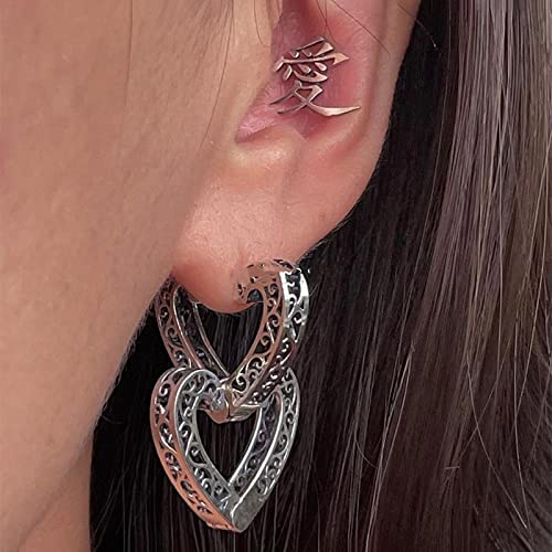 Boucles d'oreilles pendantes cœur pour soirée et cocktail - 3