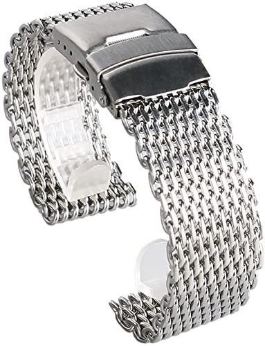 Bracelet montre luxe acier inoxydable argenté en maille milanaise
