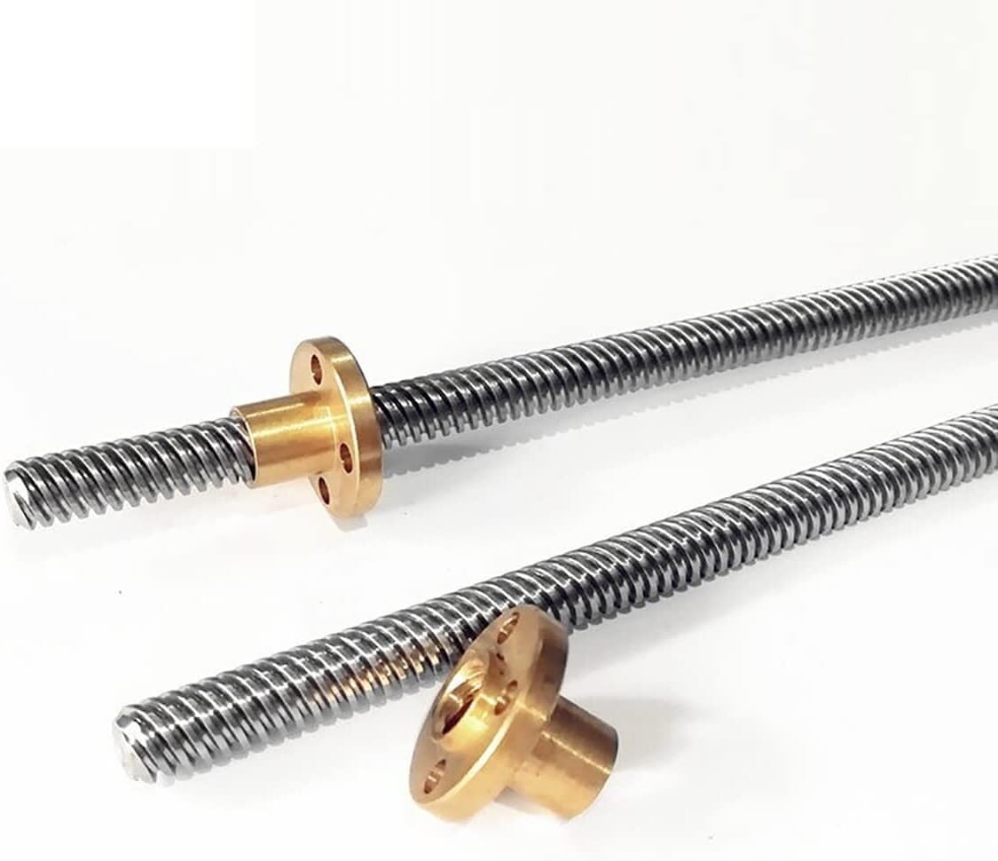 Varillas roscadas y husillos, Tornillo de avance trapezoidal totalmente roscado T10SS, 10mm x 2mm x 16mm, 100-650mm, 2 uds, tuerca T10, impresora 3D(300mm)