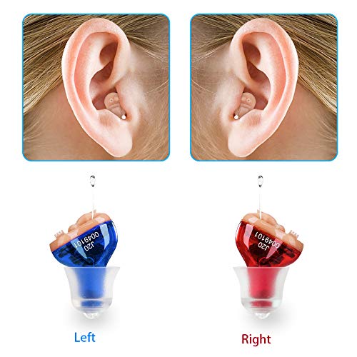 Incensonic Mini Sound Amplifier, Ear Sound Enhancer, Noise Reduction, Enhanced Speech, Feedback Cancellation, Suitable For Adults (Blue, Left) #TOP4