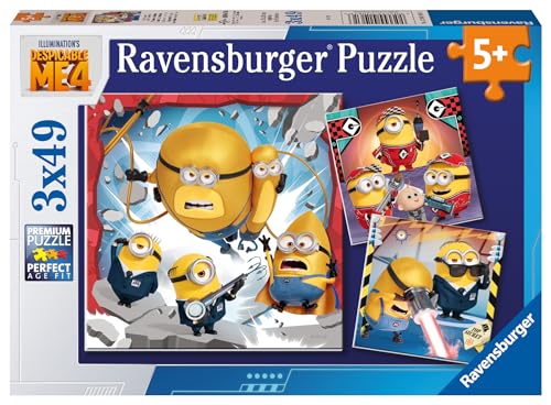 Preisvergleich Produktbild Ravensburger Kinderpuzzle 12001061 - Noch Immer unverbesserlich - 3x49 Teile Despicable Me 4 Puzzle für Kinder ab 5 Jahren
