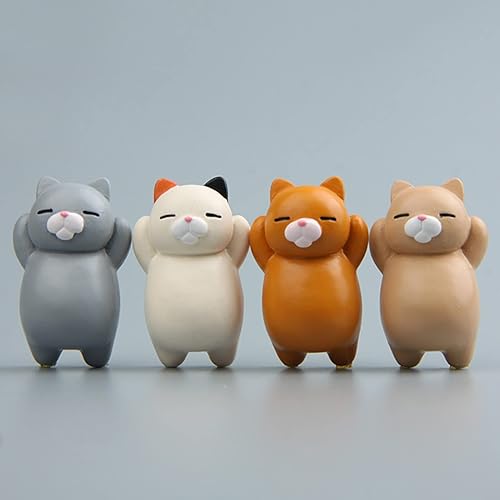 Miniatura 6 de Imán de resina para nevera con diseño de gato de dibujos animados, calcomanía magnética para refrigerador de gatito 3D, mini imanes de figura de