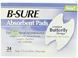 B-Sure Anal Leakage Pads, Box/24 Pads
