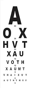 ZELOX Vision Snellen Chart for Eye Testing (English chart)