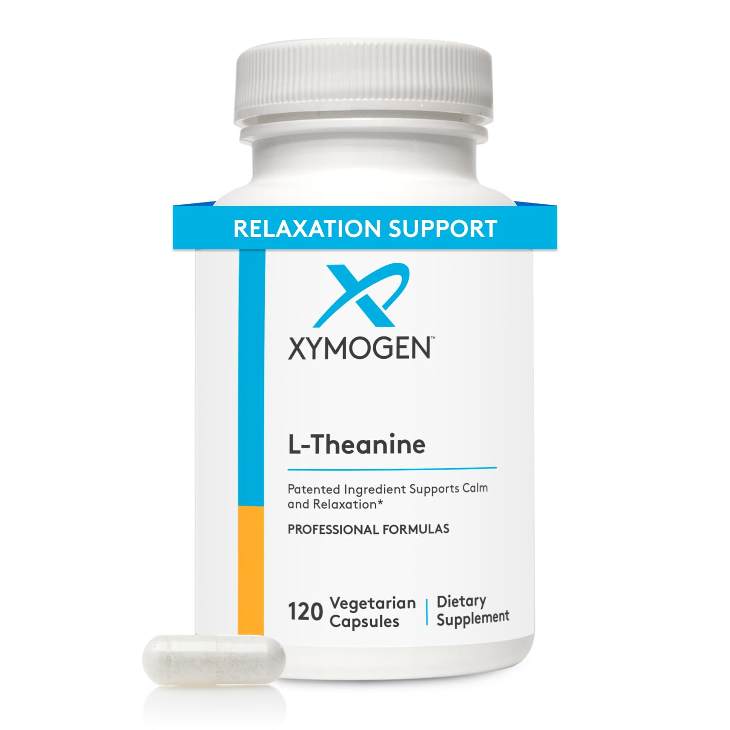 XYMOGEN L-Theanine - Patented Suntheanine L theanine 400mg Per Serving - Amino Acid Supplement to Support Calm + Relaxation Without Drowsiness, Liver Health (120 Capsules)
