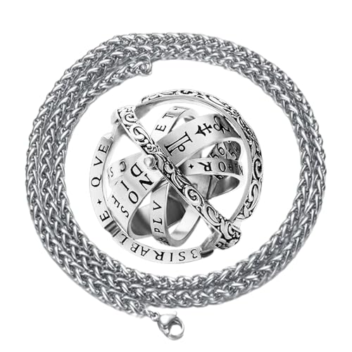 Kasmole Anello Sfera armillare | Anello Pieghevole Vintage con Sfera astronomica,Regali di Gioielli Regolabili per Fidanzata Amante Uomo Donna