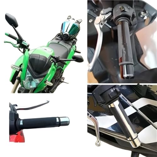 Poignées guidon moto caoutchouc antidérapant et accélérateur pour modification vélo - 2
