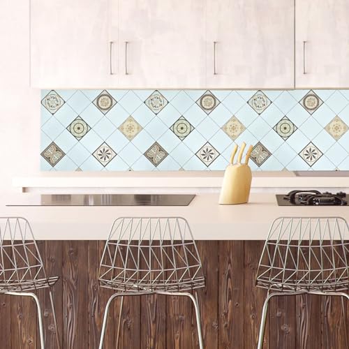 Image of SARVATRAY Self-Adhesive Wallpaper, Oil Proof Heat Resistant Kitchen Stickers, Vinyl Sheet for Wall 2 X 6.5 SQ FT (2 M Triangle Brown WS)
